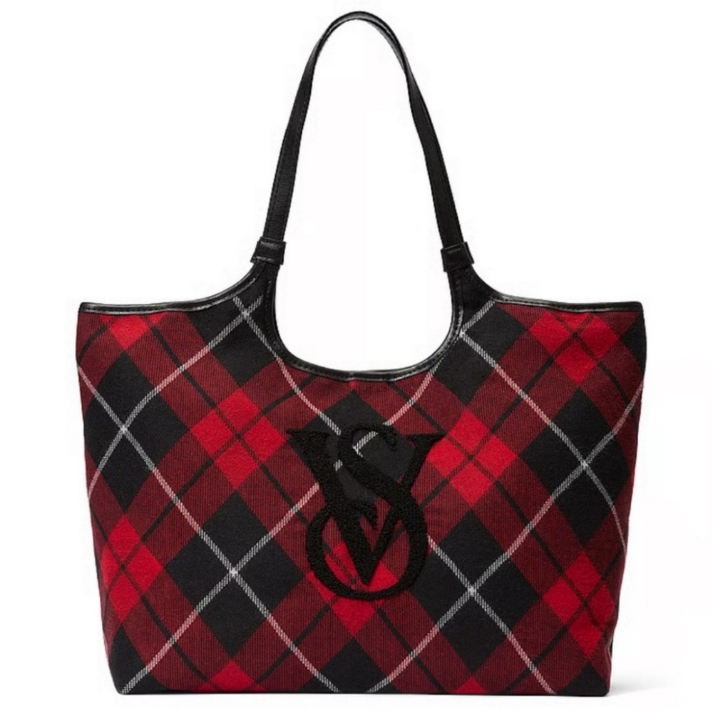 NWT Victoria's Secret Plaid Tote